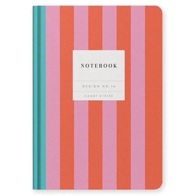 Ohh Deer Candy Stripe Notebook A5, imported from the UK