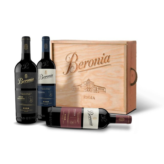 Beronia Rioja wine gift pack 3 x 75cl - British product