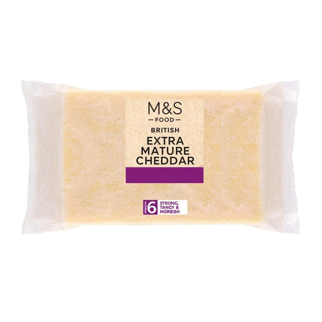 M&S extra mature cheddar cheese 350g, imported from the UK