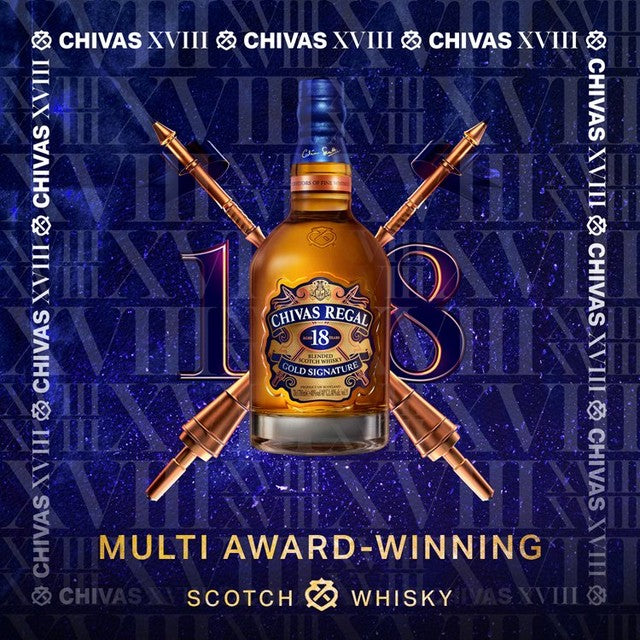 Chivas Regal 18 Year Old blended Scotch whisky 70cl - British product