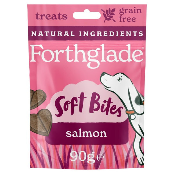 Forthglade Natural Grain-Free Soft Bite Treats with Salmon Dog Treats 90g