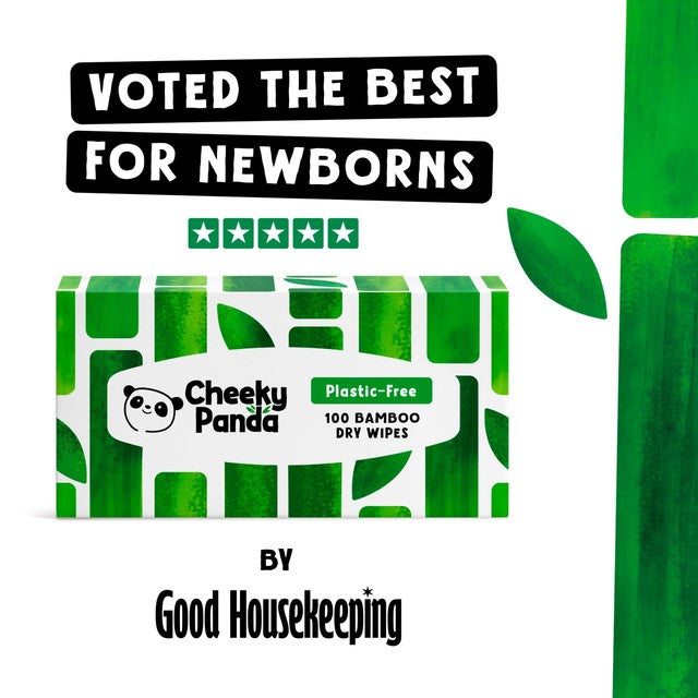 The Cheeky Panda Bamboo Dry Wipes Baby 100 Count (British brand)