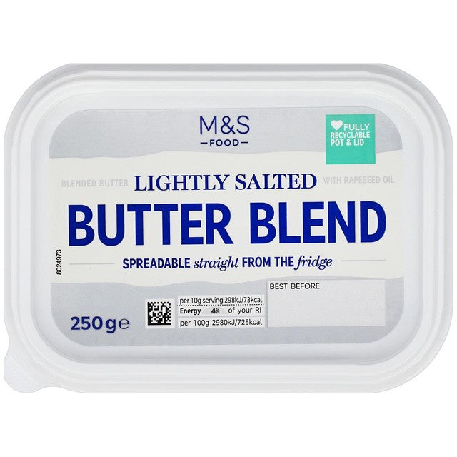 M&S Lightly Salted Spreadable Butter, imported from the UK