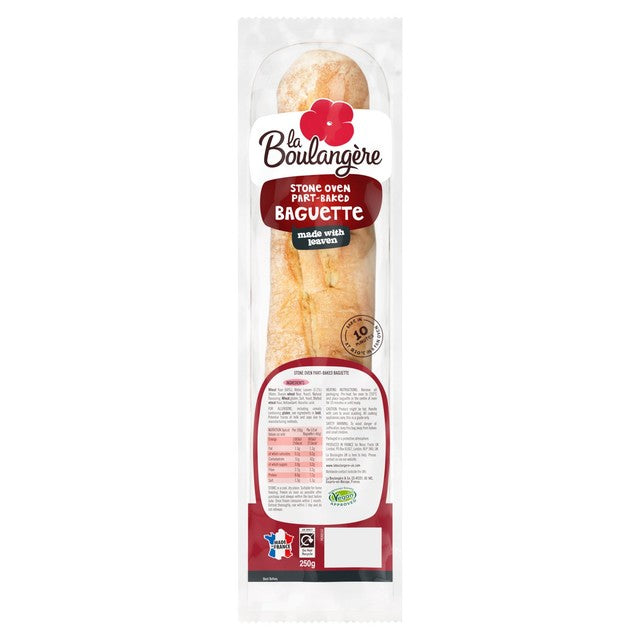 La Boulangère Plain part-baked baguette 250g, UK version