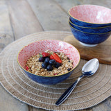 KitchenCraft blue arched pattern ceramic bowls set of 2, UK version