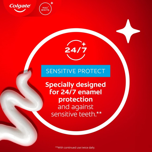 Colgate Max White Clinical Sensitive Whitening Toothpaste 75ml - British product
