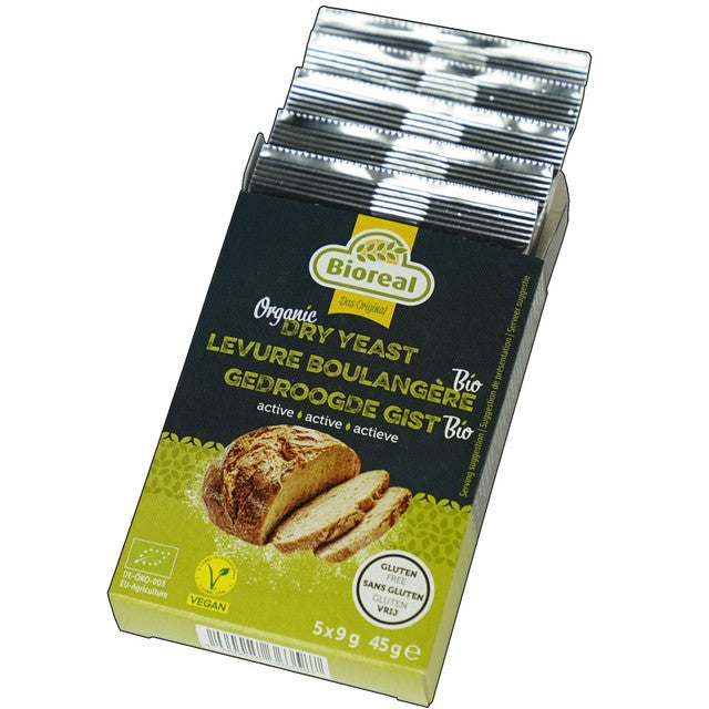 Bioreal Organic Active Dry Yeast 5 x 9g - British product