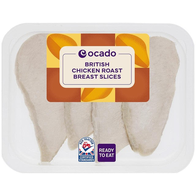 Ocado sliced roast chicken breast 166g, imported from the UK