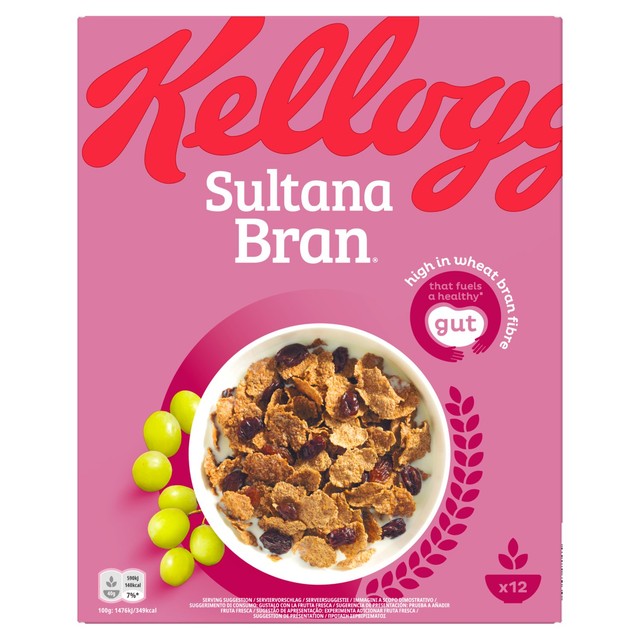 Kellogg's All-Bran Sultana Bran Flakes cereal 500g, UK version