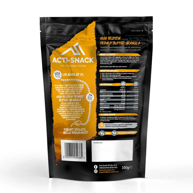 Acti-Snack Peanut Butter Granola 350g - British product