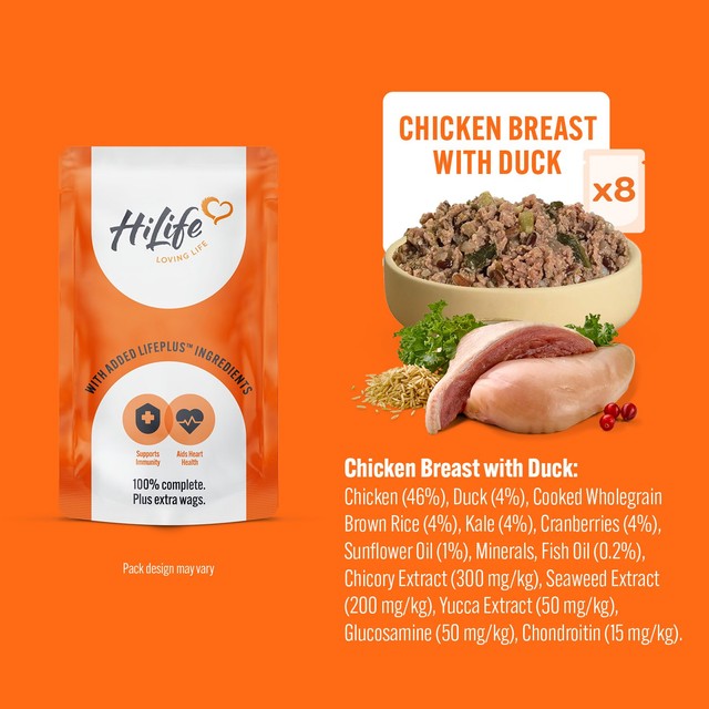 HiLife wet dog food variety pack 32 x 150g, UK version