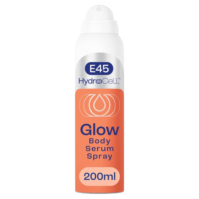 E45 Hydrocell Glow body lotion spray (British brand)