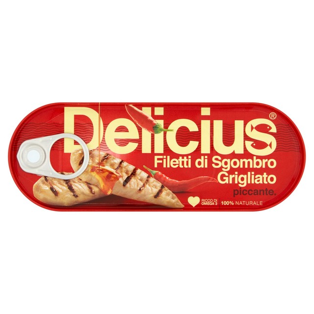 Delicius grilled mackerel fillets with chili 110g - British product
