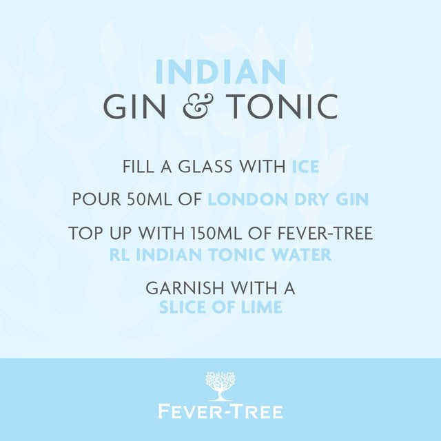 Fever-Tree Light Indian Tonic Water 15 x 150ml cans - British product