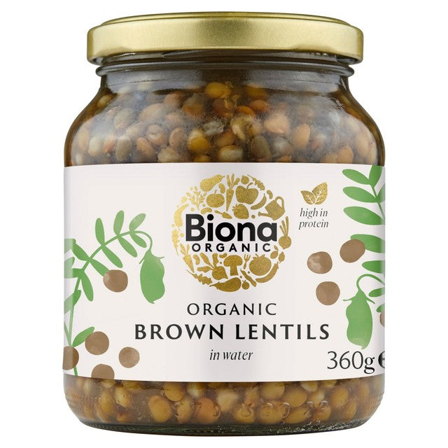 Biona Organic Brown Lentils 360g - British product