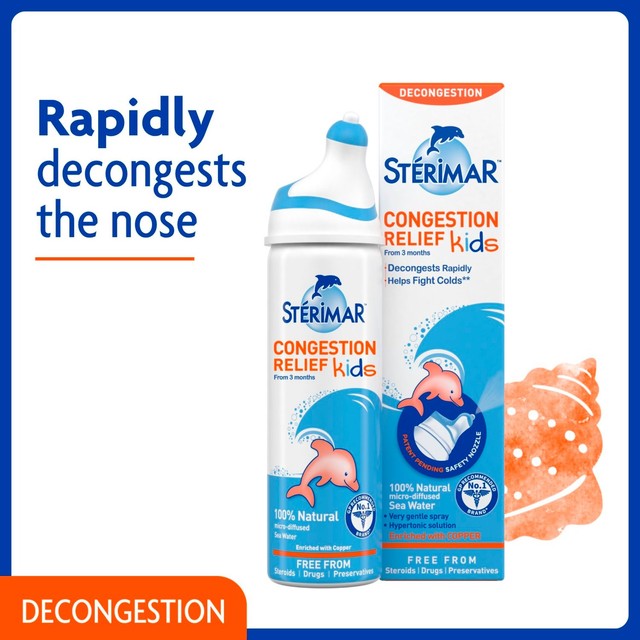 Sterimar Kids Congestion Relief nasal spray 50ml (British brand)