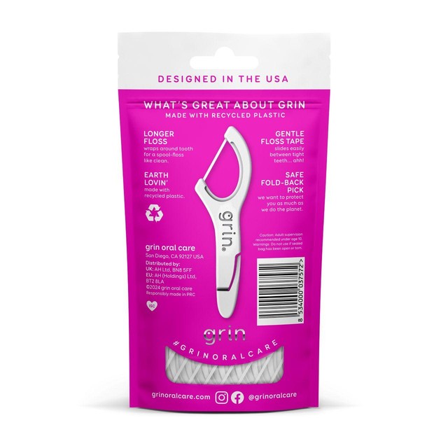 Grin Smooth Flosspyx floss picks 36 count (British brand)