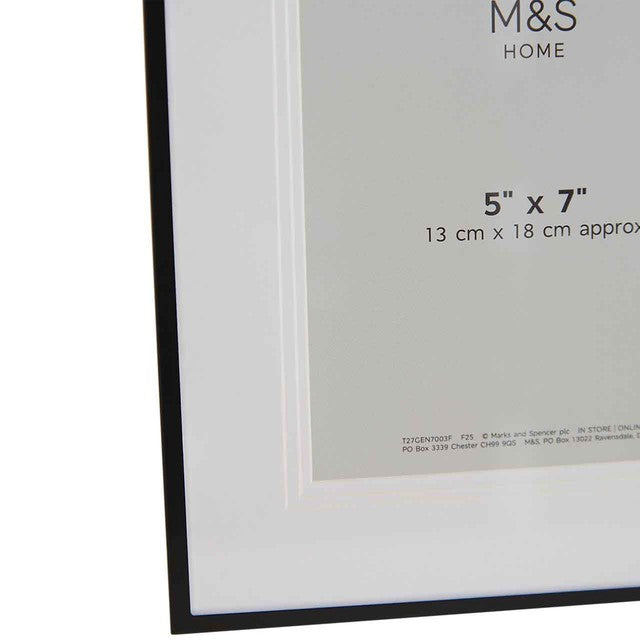 M&S layered mount photo frame black 5x7 inch (British brand)