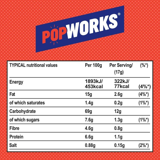 Popworks Sweet BBQ popped crisps 85g, imported from the UK