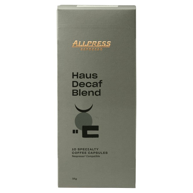Allpress Haus Decaf Blend coffee capsules 10 pack - British product