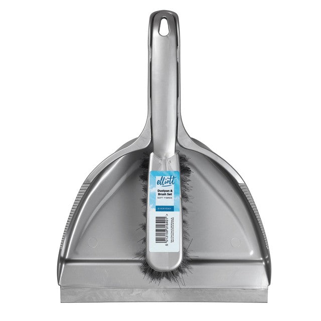 Elliott dustpan brush set silver soft 28x9.5cm - British product