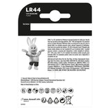 Duracell LR44 alkaline coin battery - British product