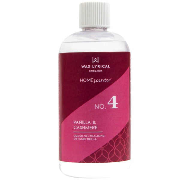 Wax Lyrical Vanilla & Cashmere reed diffuser refill 200ml (British brand)