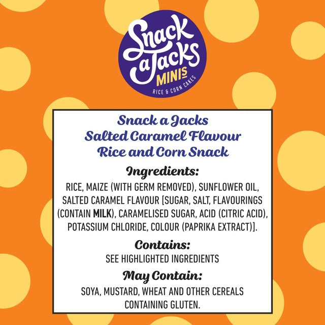 Snack a Jacks lightly salted caramel rice cakes 80g, UK version