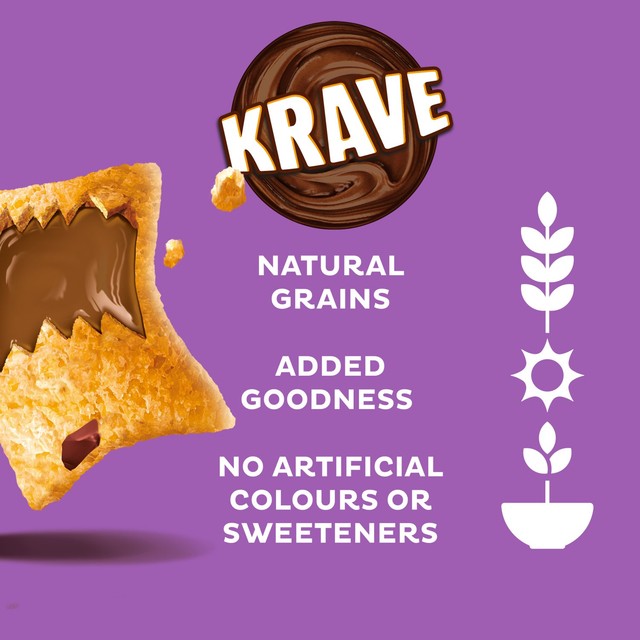 Kellogg's Krave milk chocolate breakfast cereal 410g, UK version