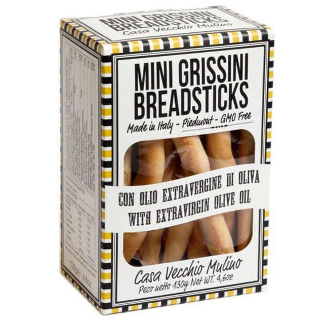 Vecchio Mulino mini grissini with olive oil 130g (British brand)