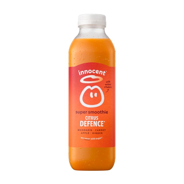 Innocent Citrus Defence super smoothie with mandarin carrot ginger, UK version