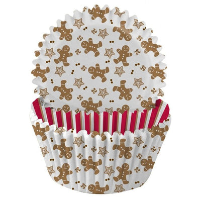 M&S Anniversary House Christmas Gingerbread Man Cupcake Cases 75 Pack- Buy online at McGrocer