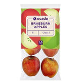 Ocado Braeburn apples 6 per pack, imported from the UK