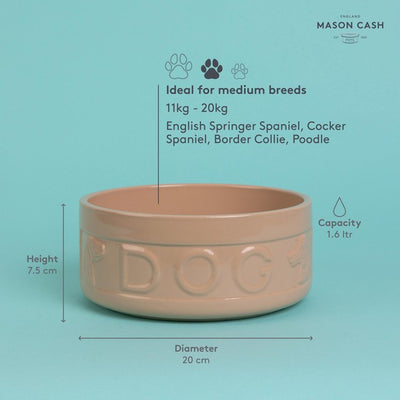 وعاء كلب Mason Cash Stoneware بحروف 18 سم