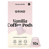 Grind vanilla coffee pods 10 pods - British product