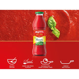 Mutti Tomato and Basil Passata 700g, imported from the UK