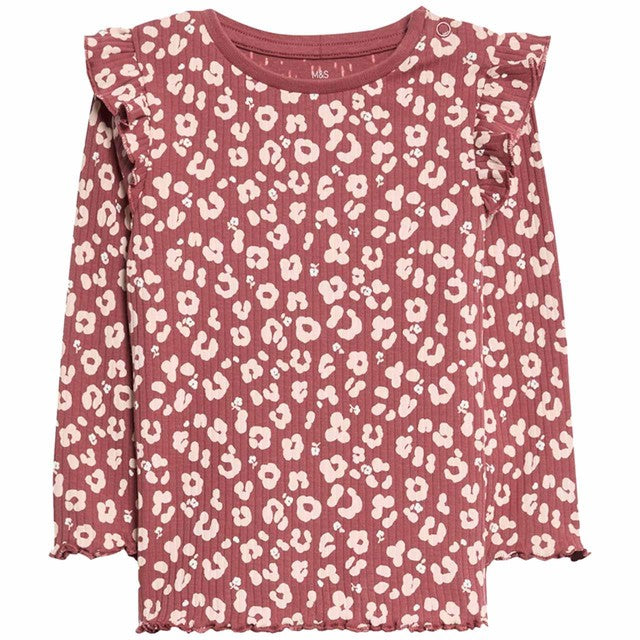 M&S leopard jersey outfit pink 3-6 months, imported from the UK
