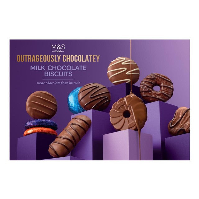M&S Milk Chocolate Biscuit Selection 450g, imported from the UK
