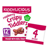 Kiddylicious Raspberry Crispy Tiddlers toddler snack 4 x 12g, UK version