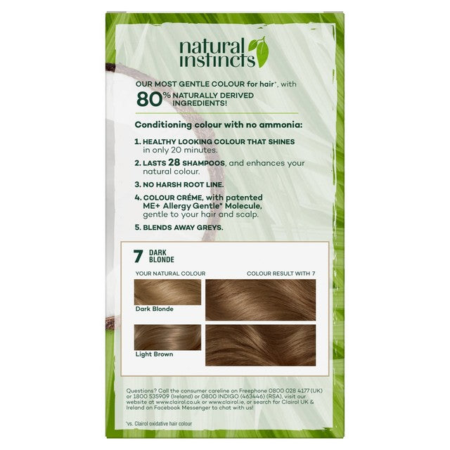 Clairol hair dye 7 Dark Blonde - British product