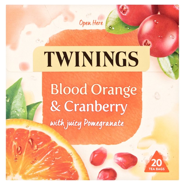 Twinings Blood Orange & Cranberry Fruit Tea 20 tea bags (British brand)