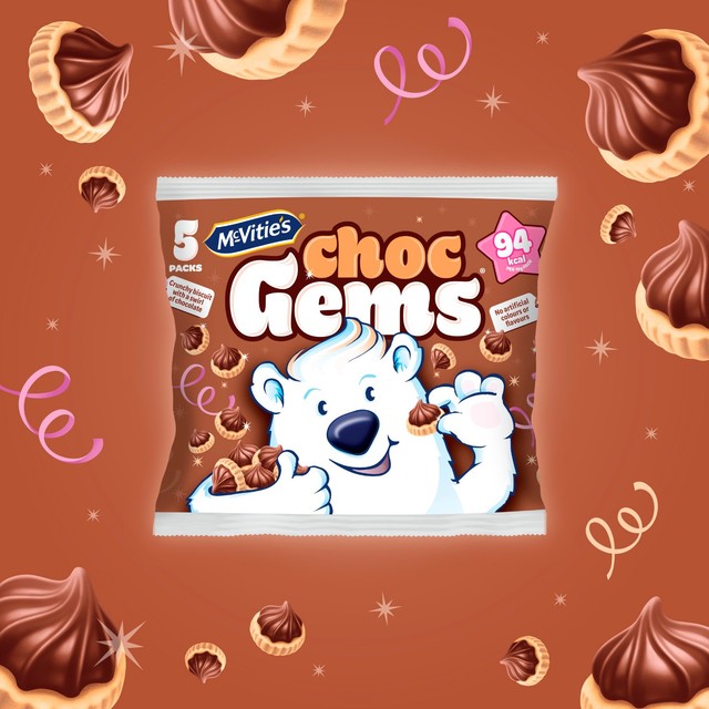 McVitie's Iced Gems chocolate biscuits 19g pack, imported from the UK
