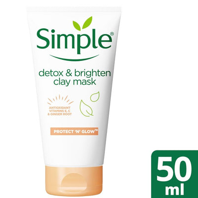 M&S Simple Protect N Glow Detox & Brighten Clay Face Mask 50ml- Buy online at McGrocer