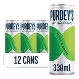 Purdey's Apple & Grape energy drink 330ml, imported from the UK