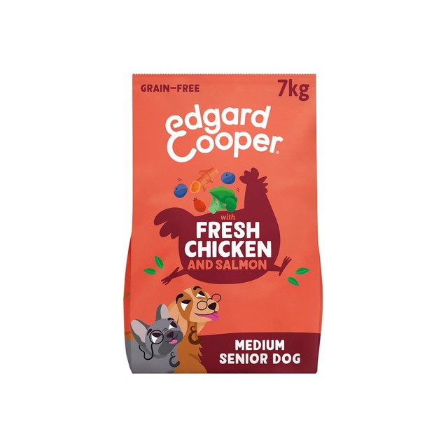 Edgard & Cooper Senior grain-free dry dog food chicken salmon, UK version