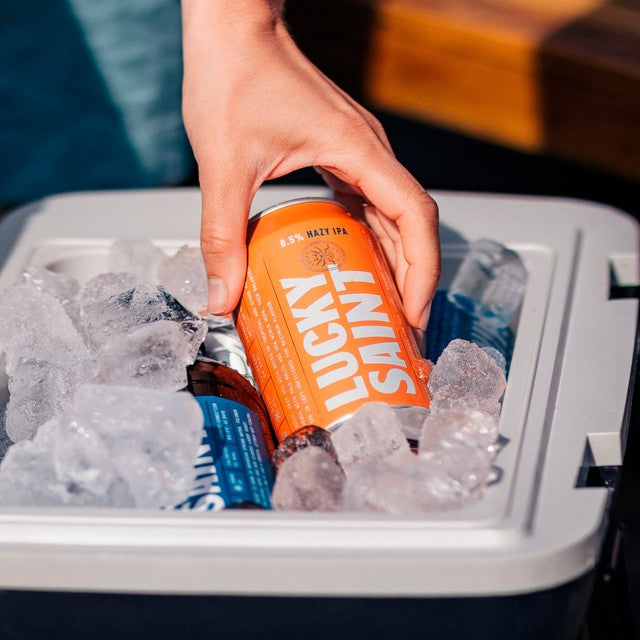 Lucky Saint Hazy IPA alcohol-free beer 4 x 330ml, UK version