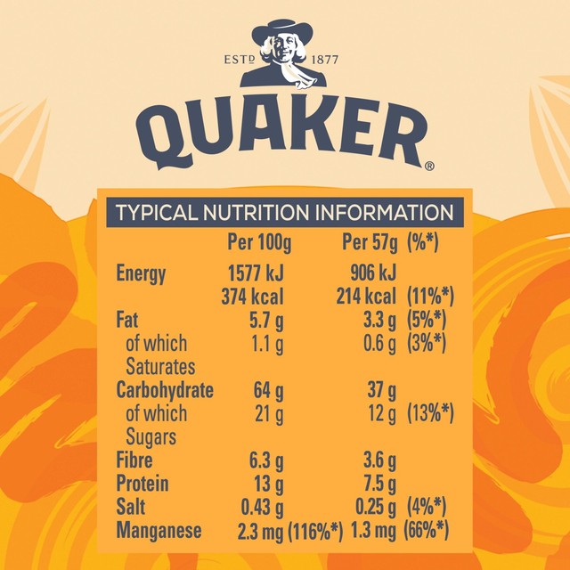 Quaker Golden Syrup Porridge Pot 57g (British brand)