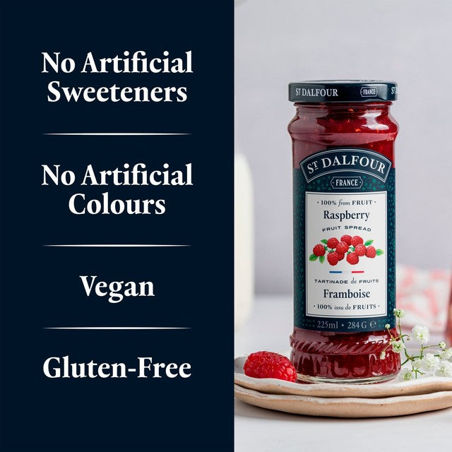 St Dalfour raspberry fruit spread 284g (British brand)