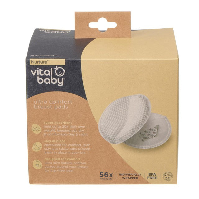 Vital Baby Ultra Comfort breast pads 56 pack (British brand)
