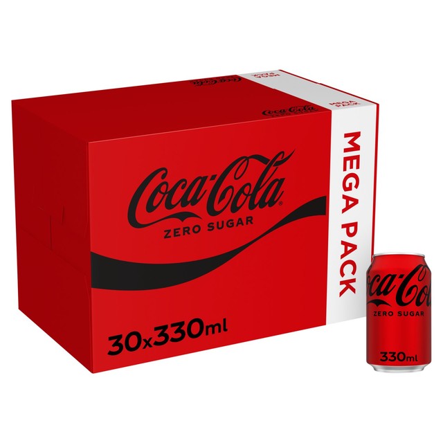 Coca-Cola Zero Sugar cola 30x330ml - British product